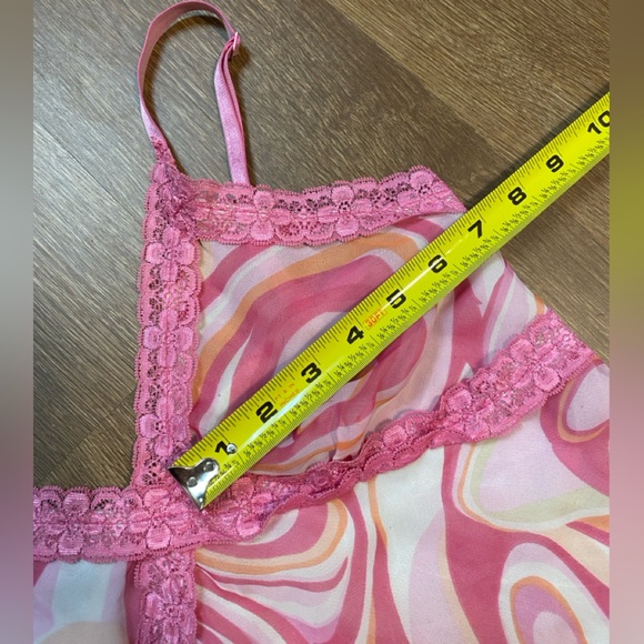 Y2K Barbie Clueless Abstract Mesh Tank Top: Lace/ Bratz/ Rave/Festival/Bimbo - Picture 8 of 9